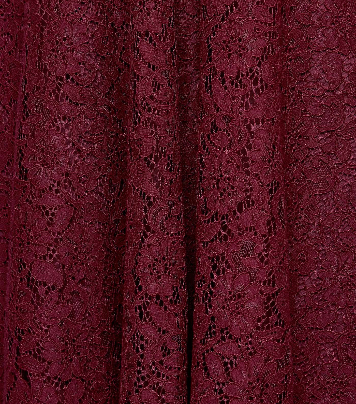 Burgundy Lace Strappy Midi Dress Image 5