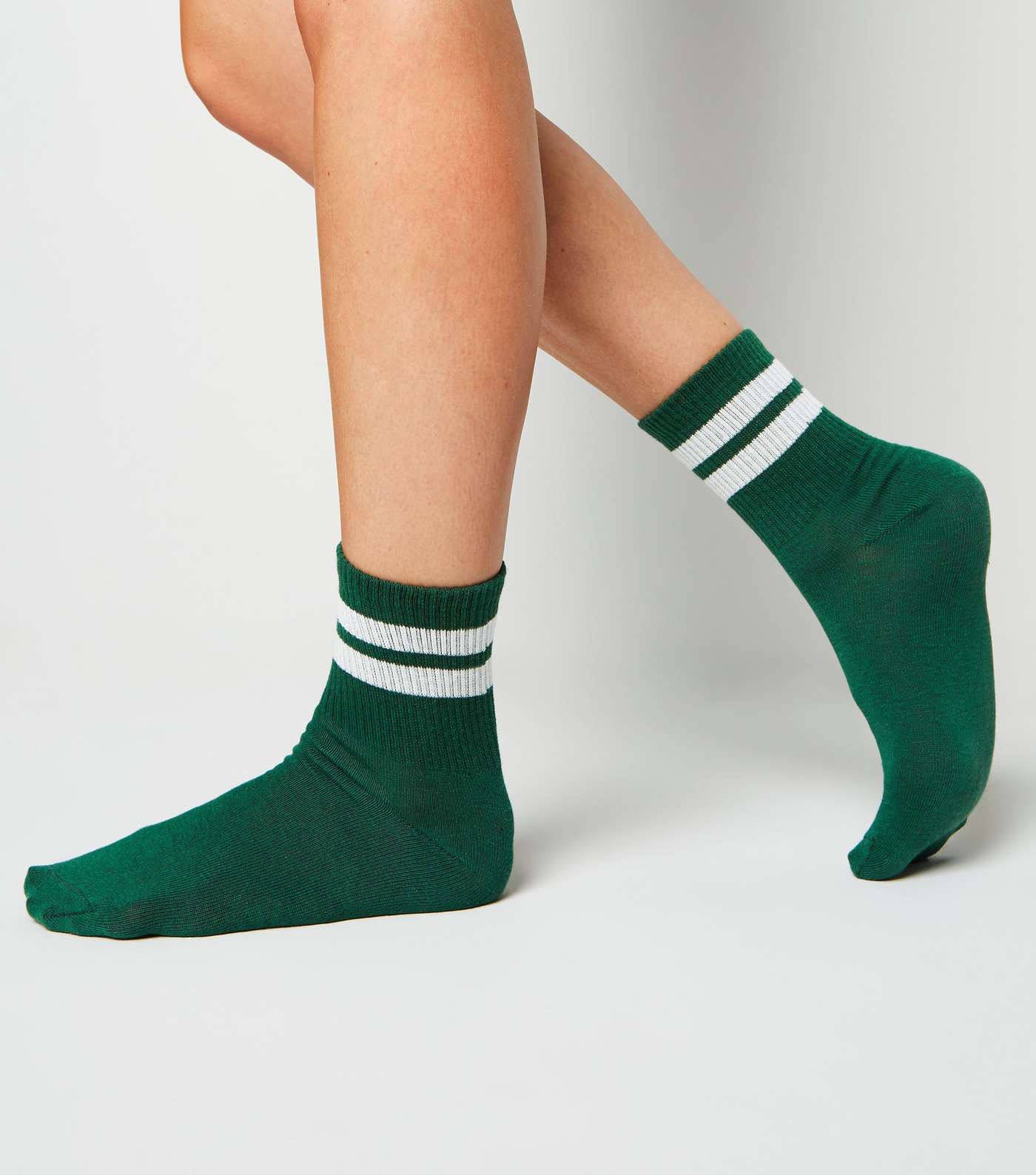 Green Sports Stripe Socks Image 2