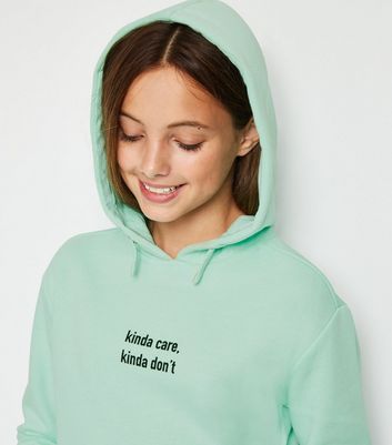 girls mint hoodie