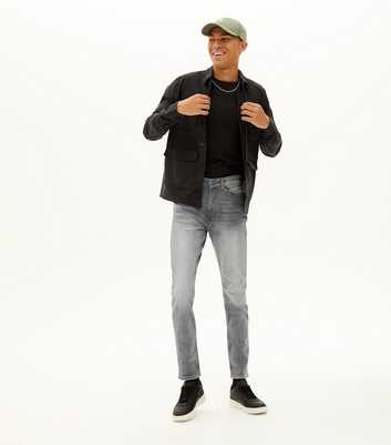 Pale Grey Slim Stretch Jeans