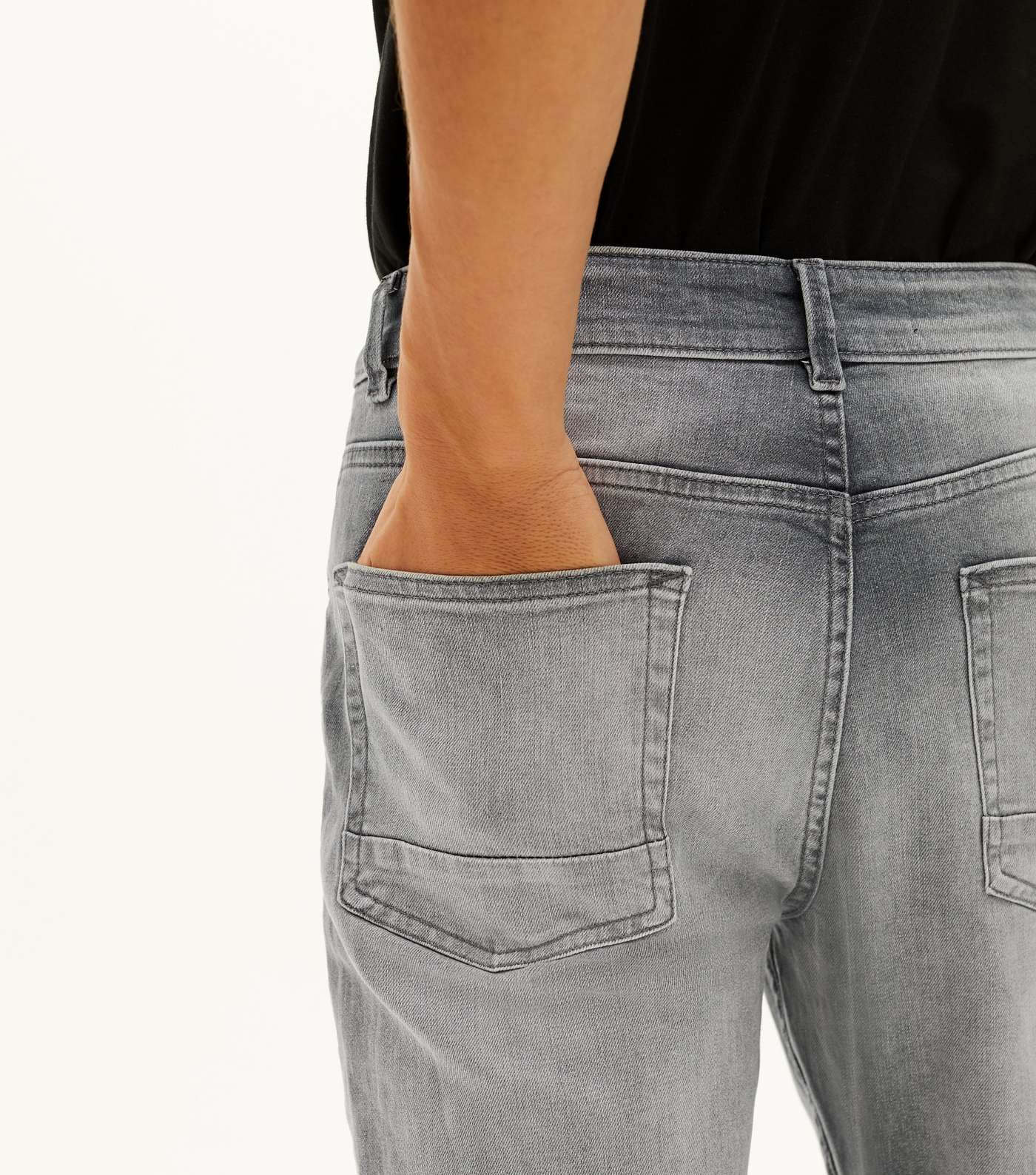 Pale Grey Slim Stretch Jeans Image 5