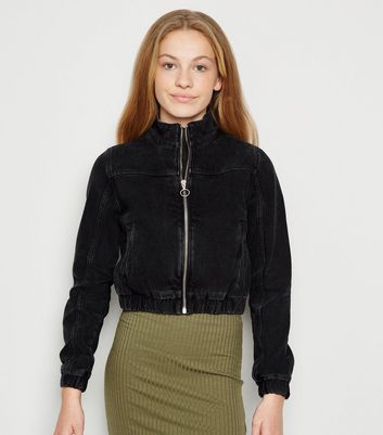 girls denim bomber jacket