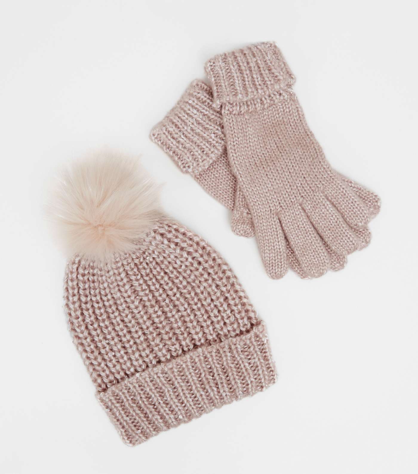 Rose Gold Sequin Hat and Glove Gift Set  Image 4