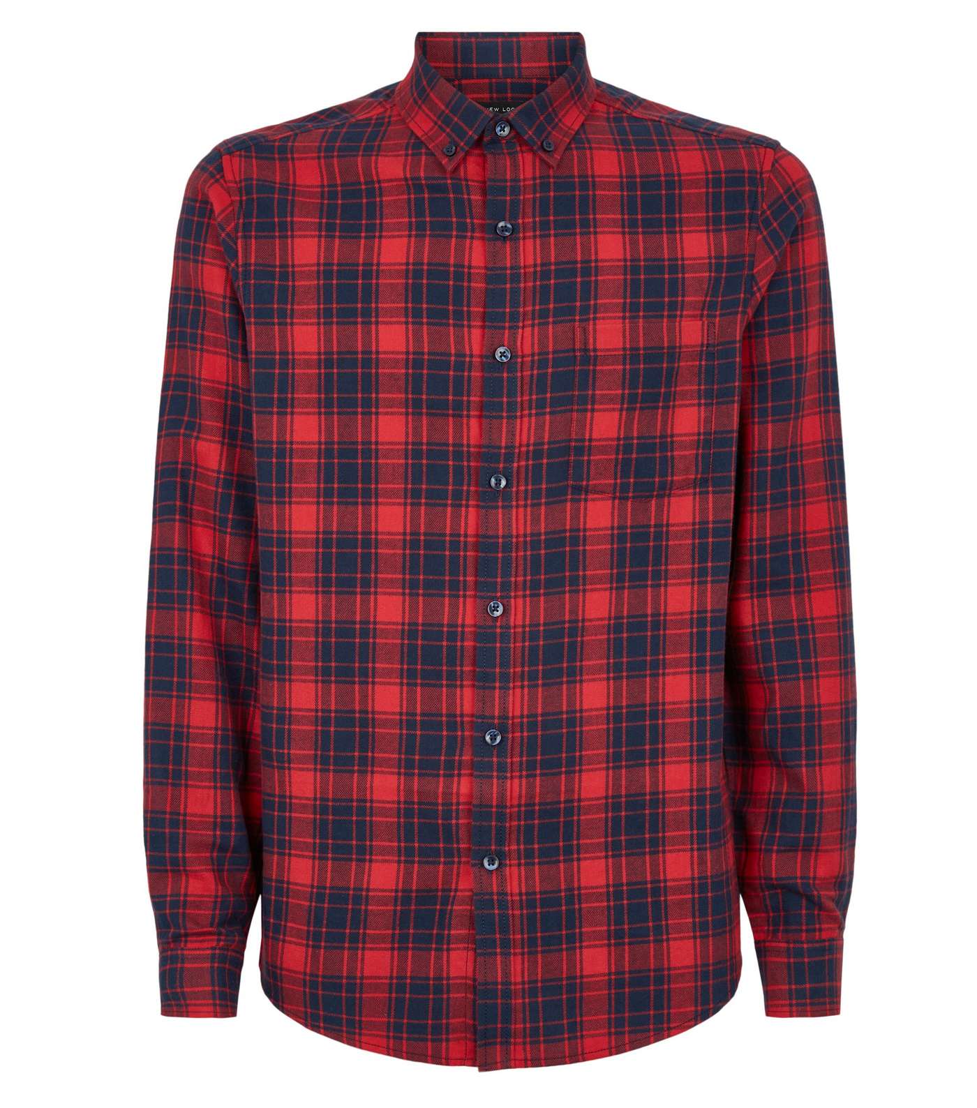 Red Check Long Sleeve Cotton Shirt Image 4