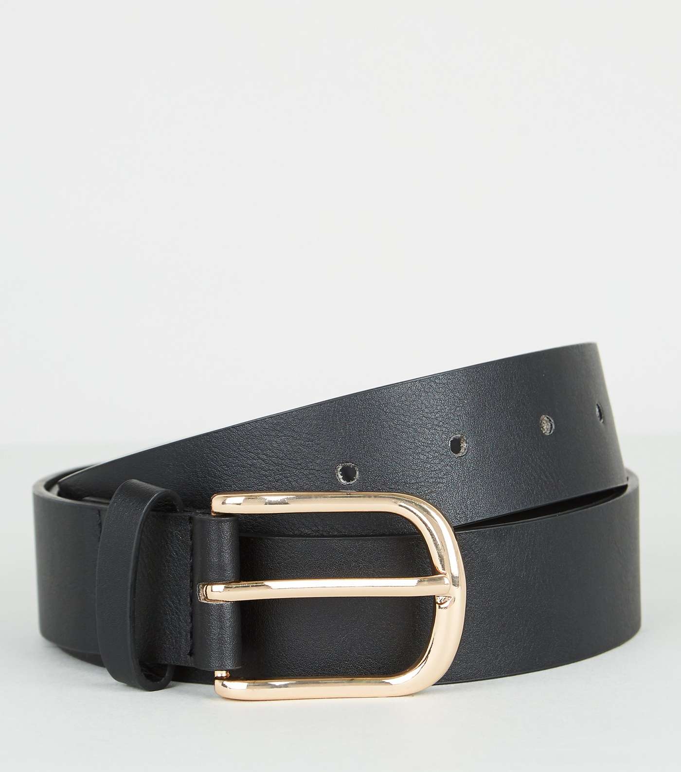 Black Leather-Look Belt  Image 3