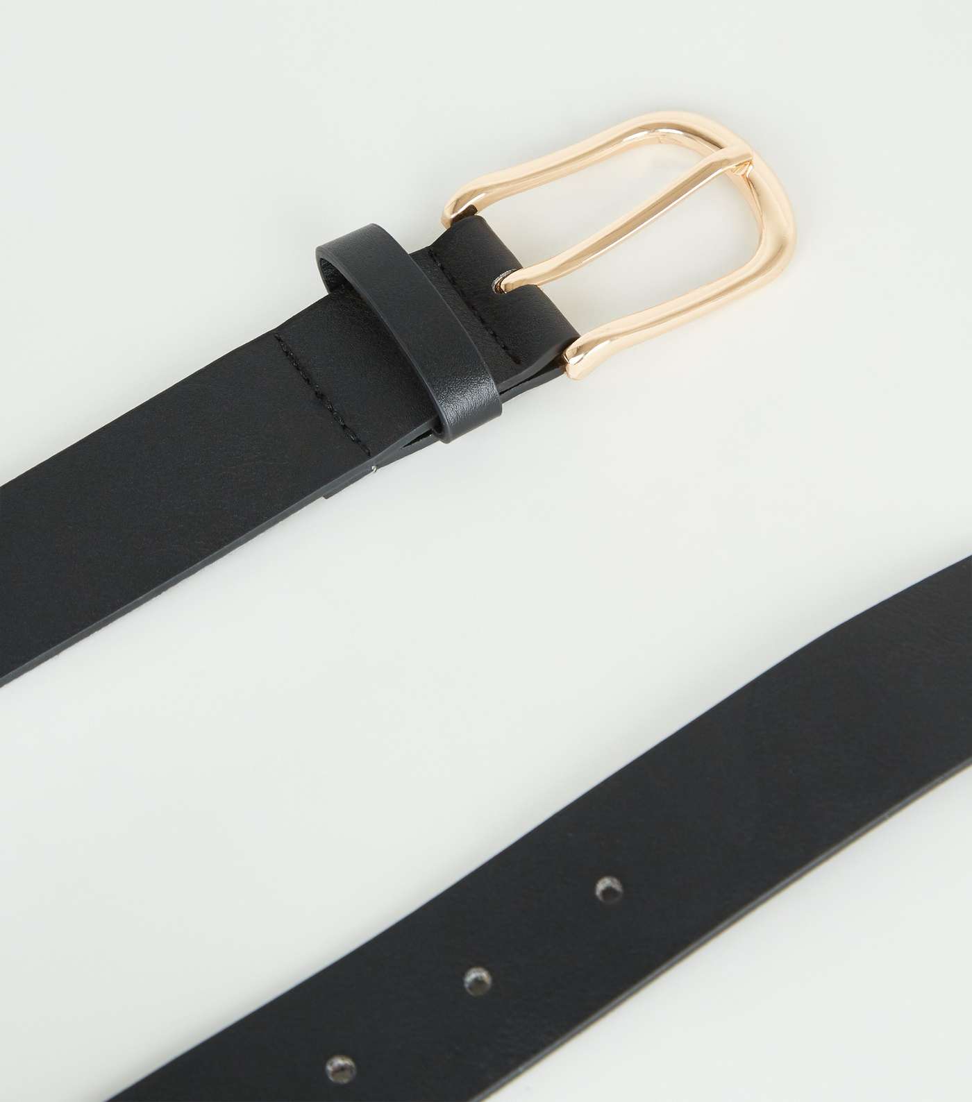 Black Leather-Look Belt  Image 5