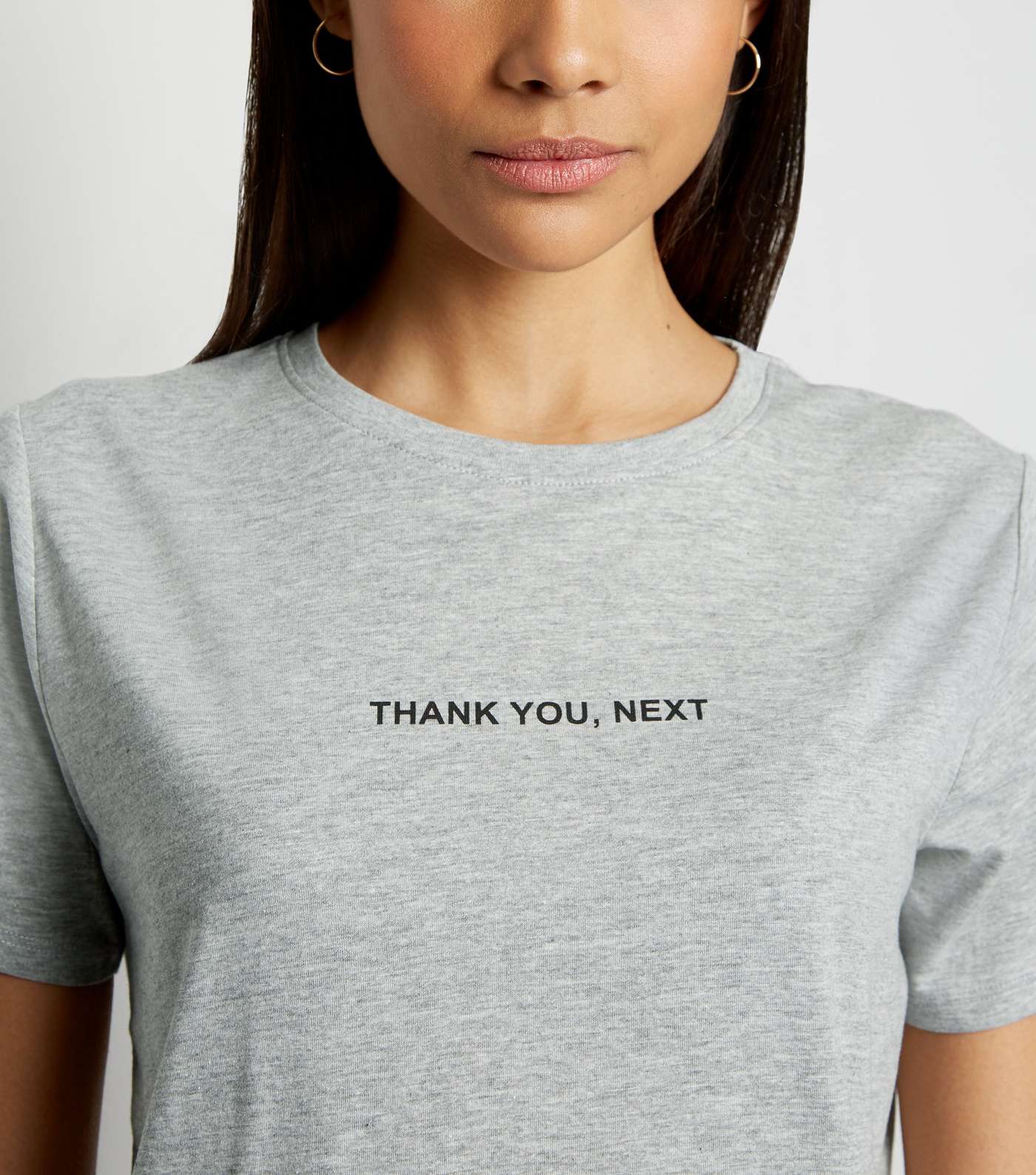 Grey Thank You Next Slogan T-Shirt Image 5