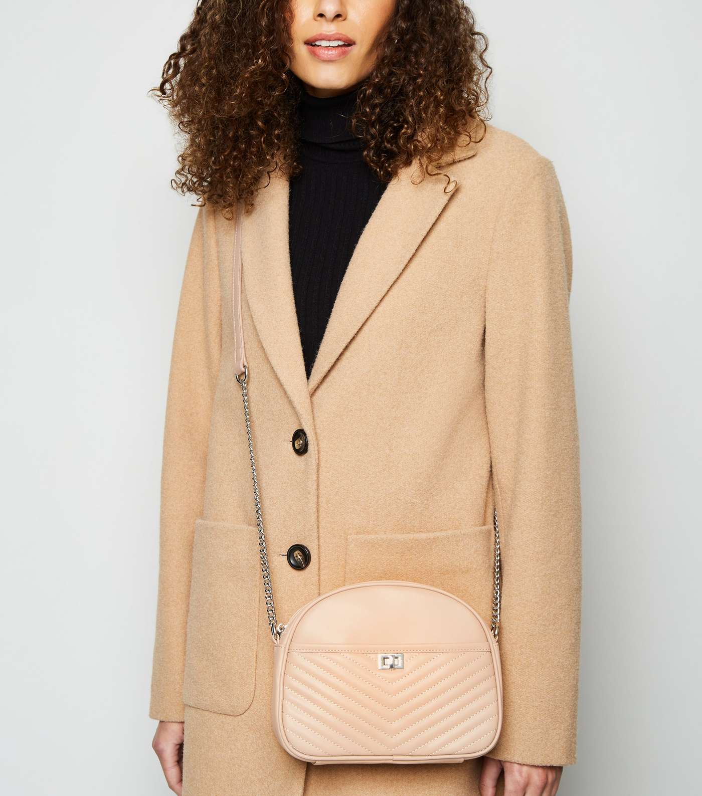 Pink Quilted Shoulder Bag Image 2