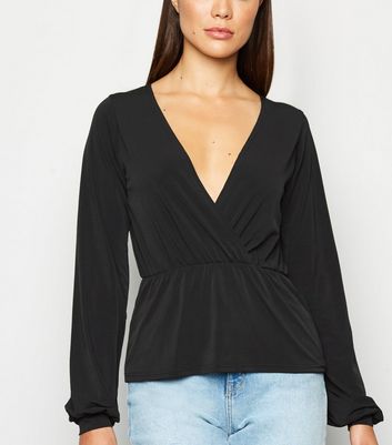 long sleeve peplum top