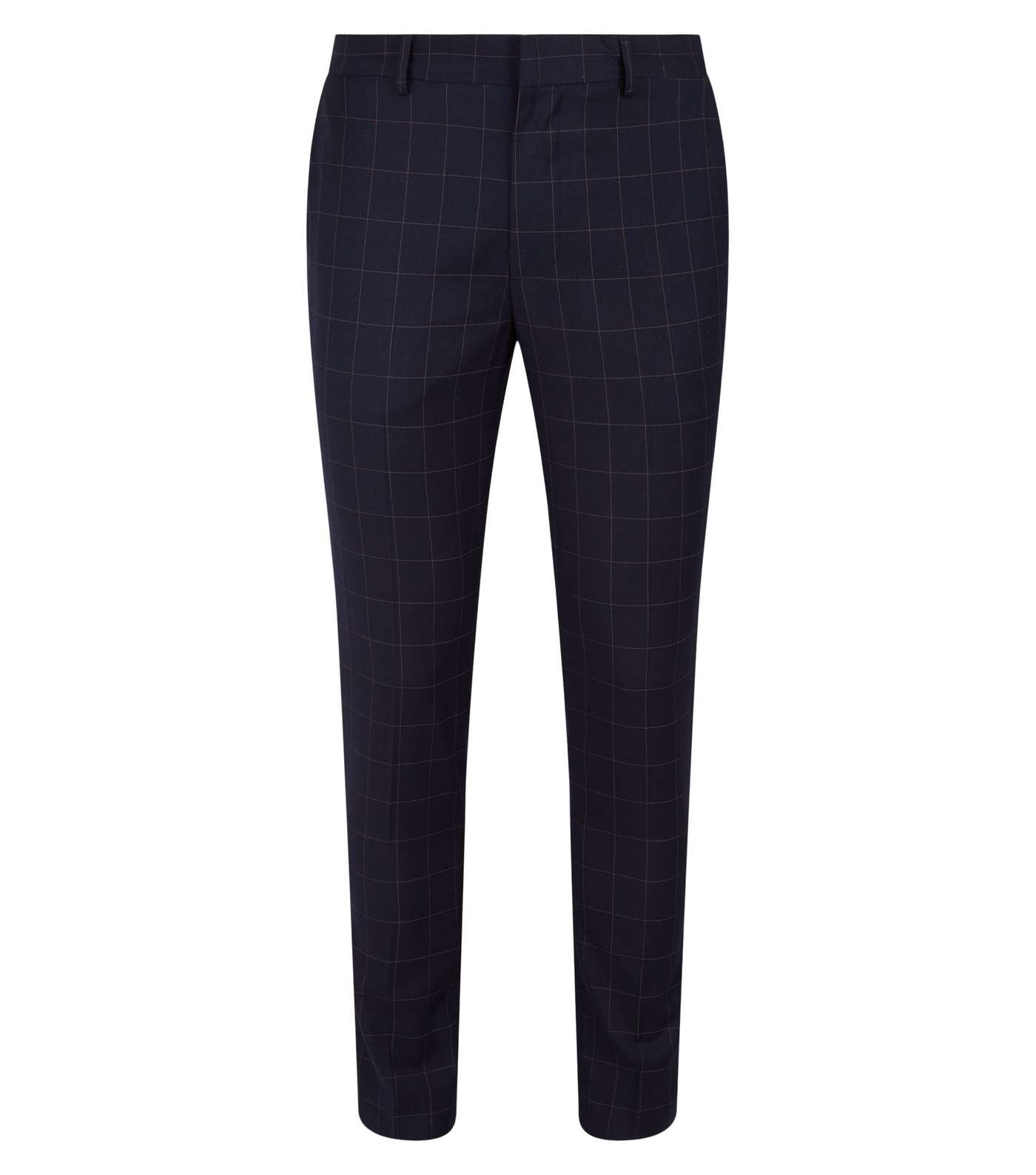 Navy Grid Check Suit Jacket Image 4