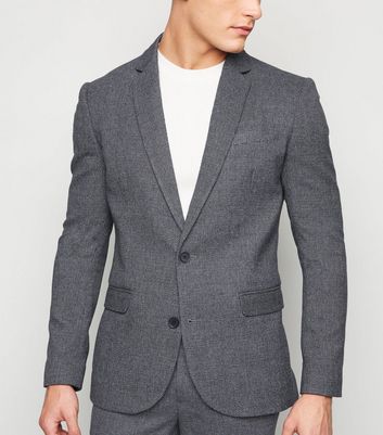Herren Bekleidung Jacken Blazer New Look enge anzugjacke in Grau für Herren 