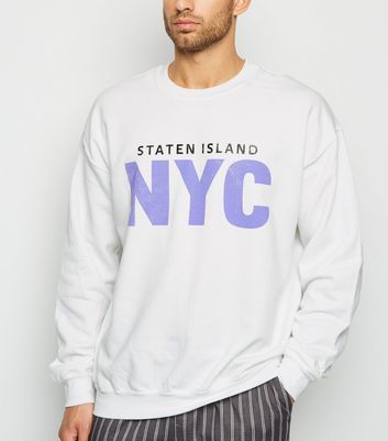 white slogan sweatshirt