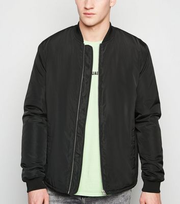 New look mens black sale bomber jacket