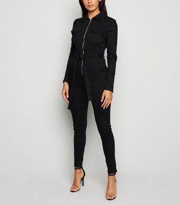 new look boiler suit black