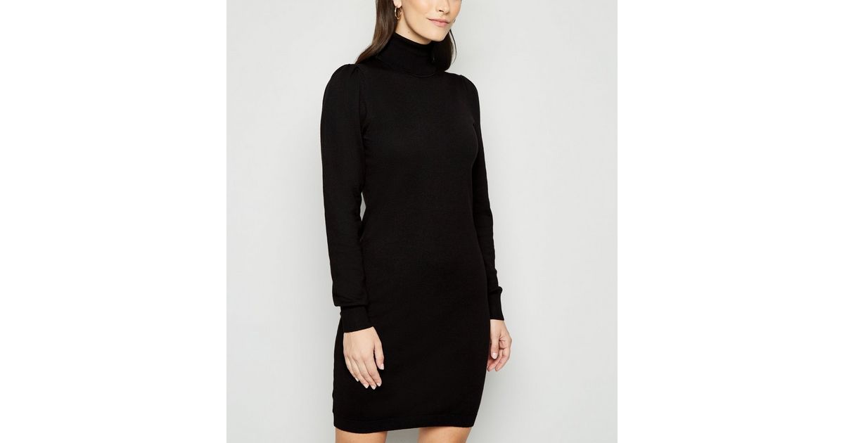 Robe Noire En Maille New Look - Taille 42 - Occasion Très Bon état