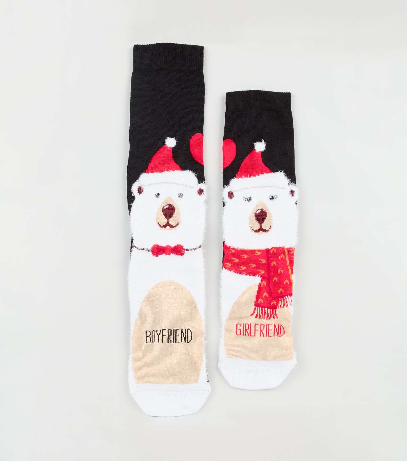 2 Pack Black Christmas His and Hers Socks