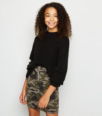 girls camo jumper