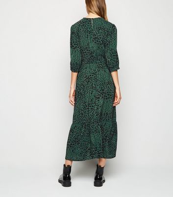 Green Animal Print Dress Hot Sale ...