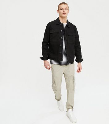 Black Denim Utility Jacket | New Look