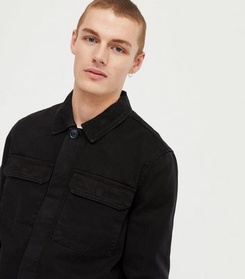 Black Denim Utility Jacket | New Look