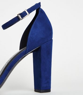 blue block heels uk