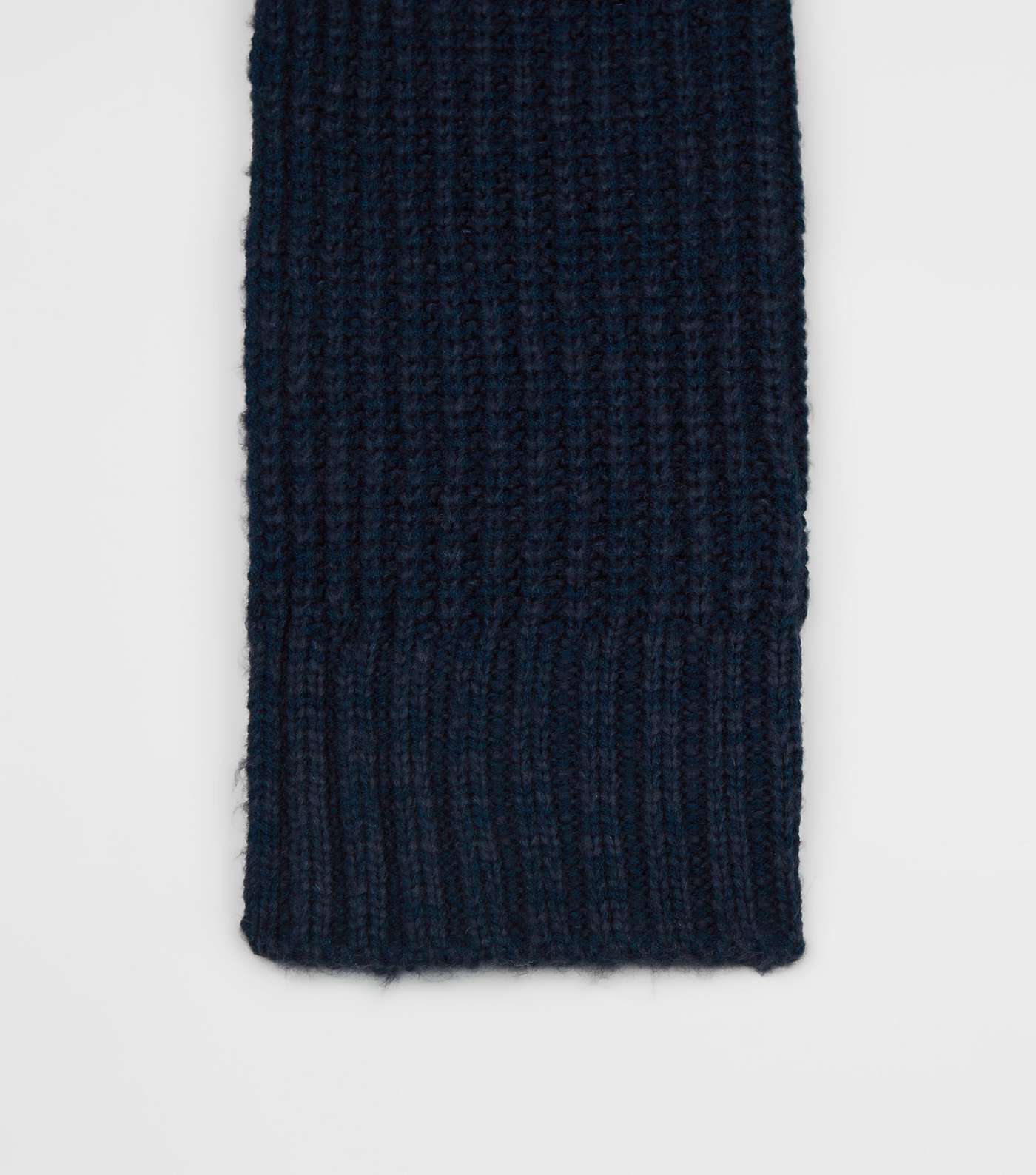 Navy Chunky Knit Scarf  Image 3