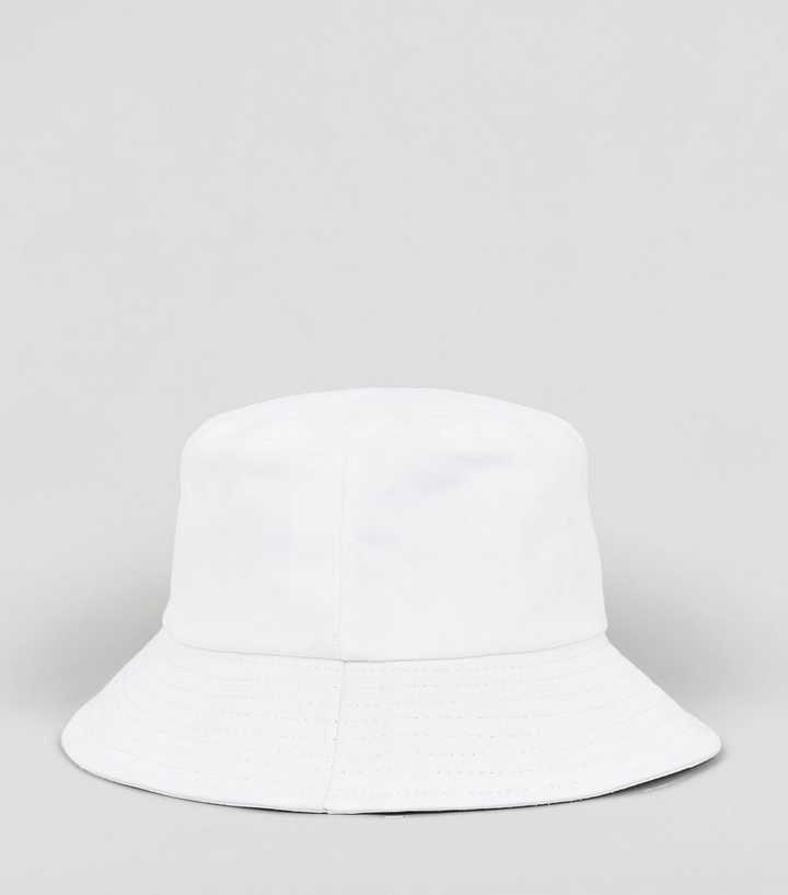 white bucket hat