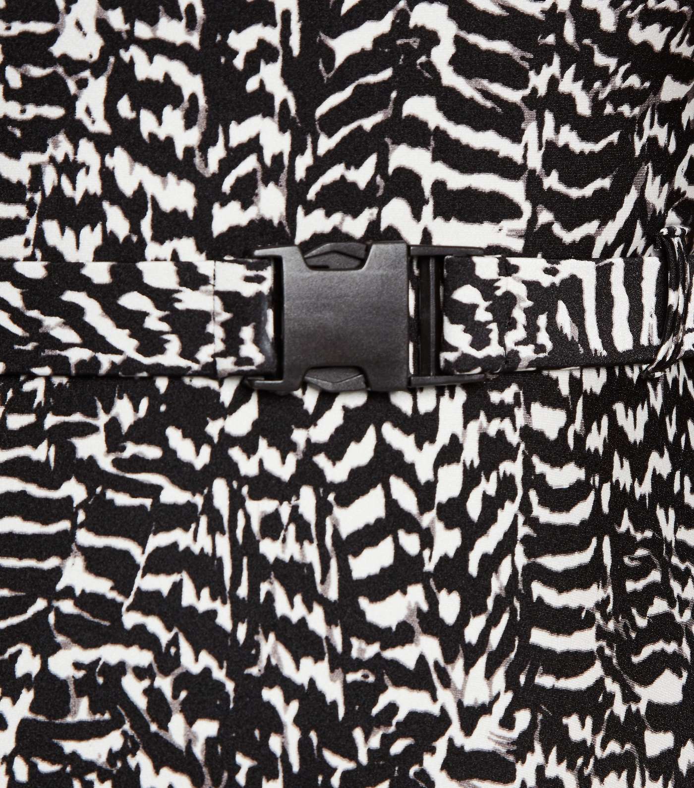 Curves Black Animal Print Belted Swimsuit Image 3