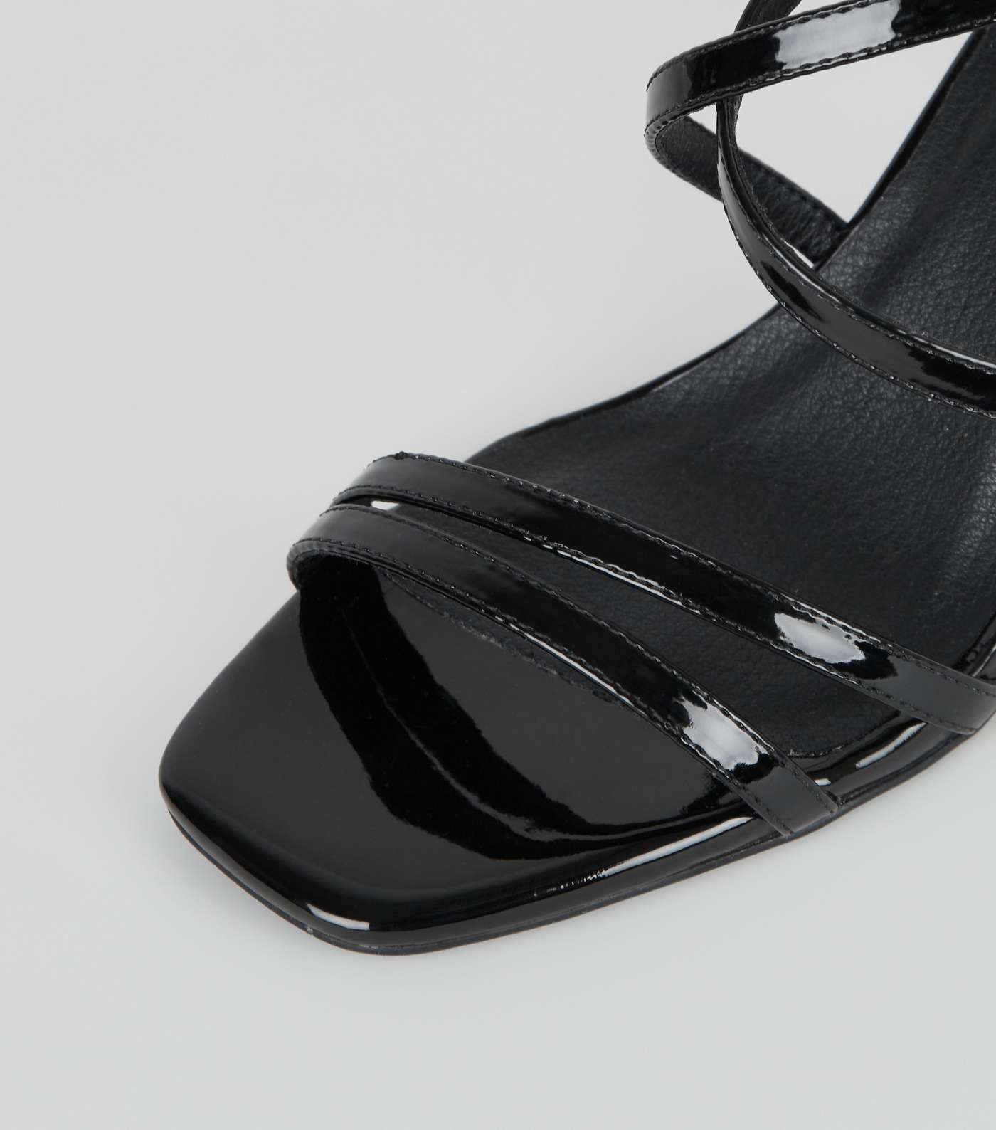 Black Patent Strappy Stiletto Sandals Image 4
