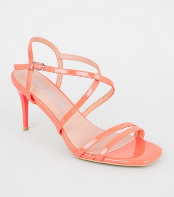 Coral strappy outlet heels