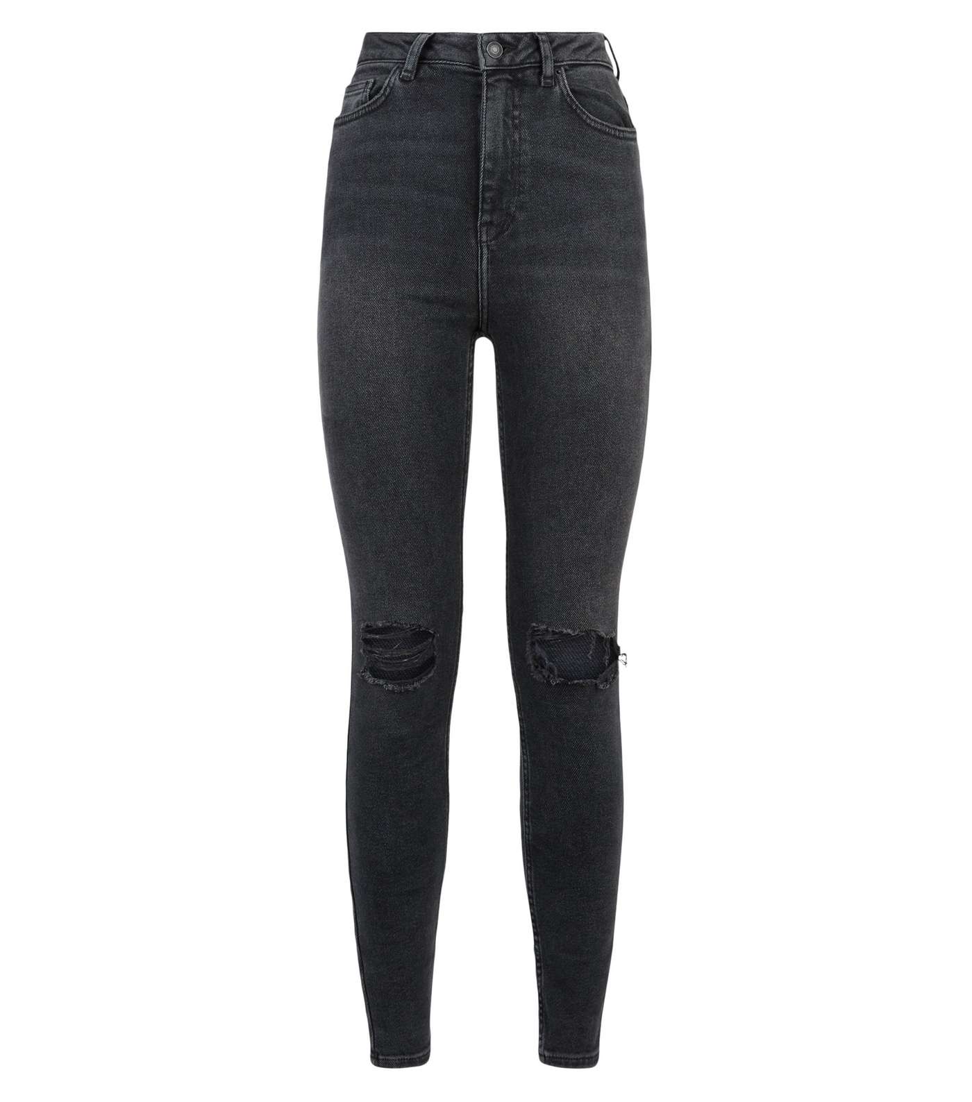 Black Ripped Hallie Super Skinny Jeans Image 4