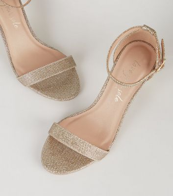 new look gold glitter shoes