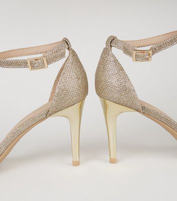 Gold Glitter 2 Part Stiletto Heels New Look Vegan shop for Gold Glitter 2 Part Stiletto Heels New Look Vegan at Shopo