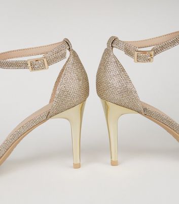 Manifold fattige Vise dig Gold Glitter 2 Part Stiletto Heels | New Look
