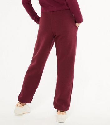 burgundy joggers