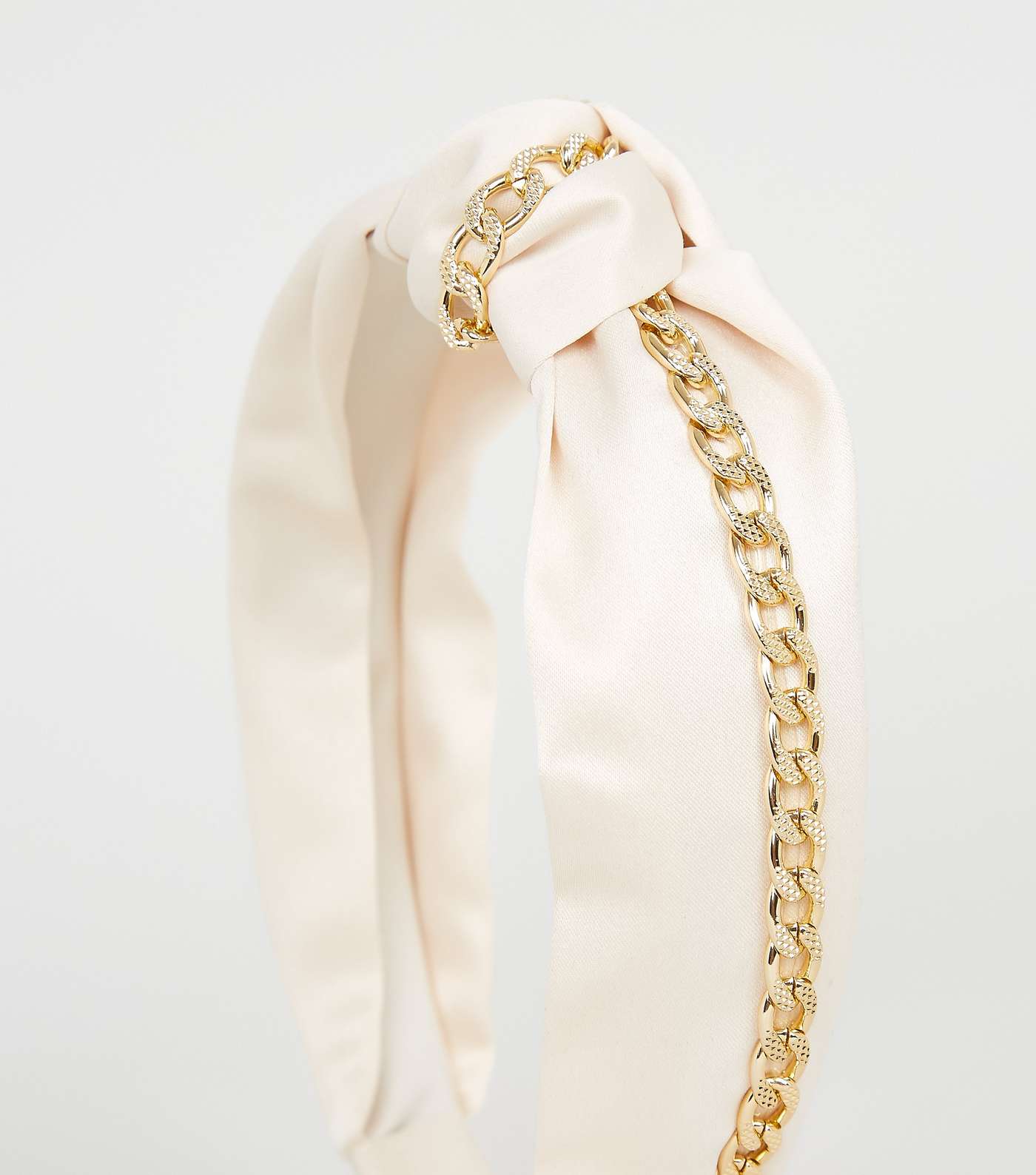 Cream Satin Chain Knot Headband Image 3