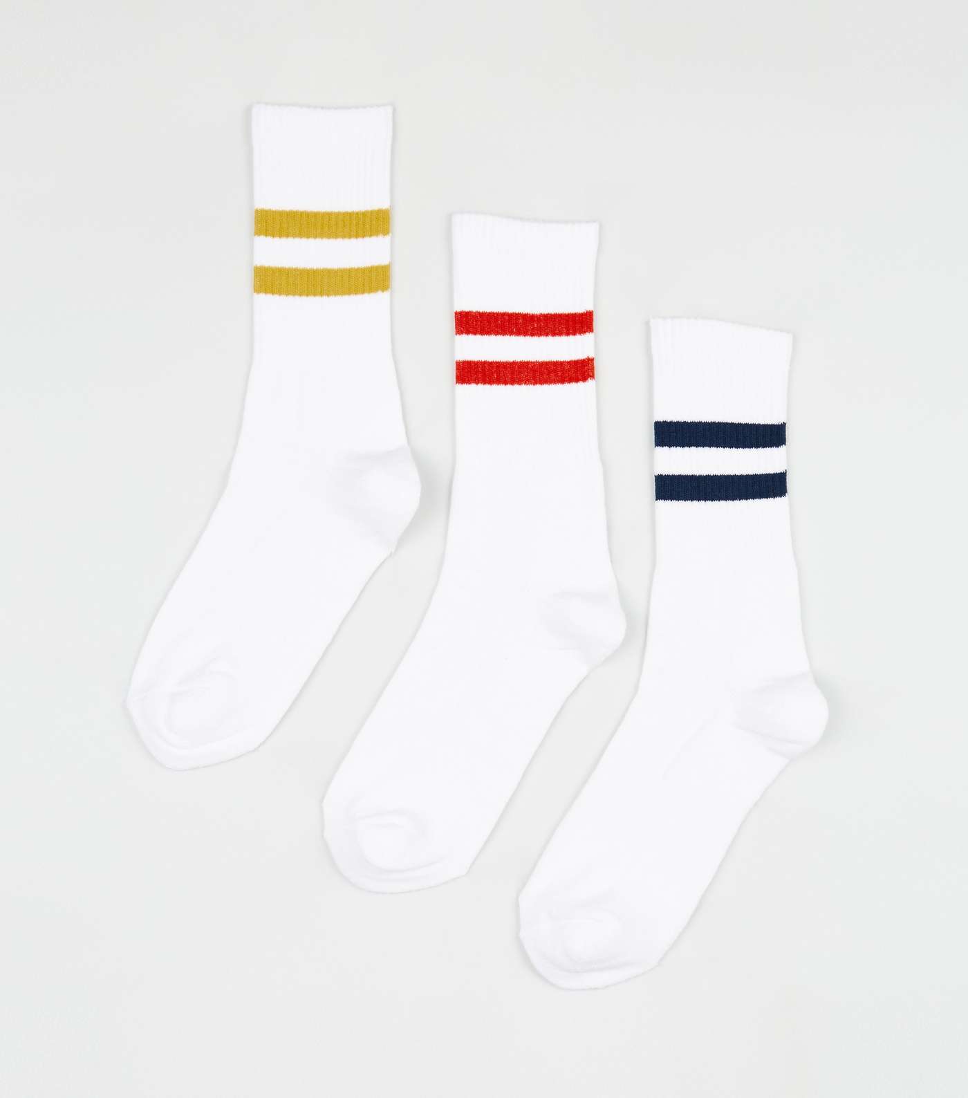 3 Pack Multicoloured Ribbed Stripe Socks
