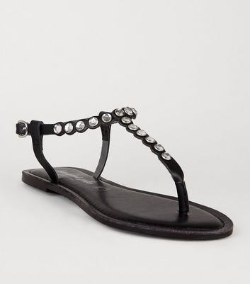 black flat sandals new look