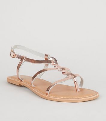 New look wide fit rose hot sale gold sandals