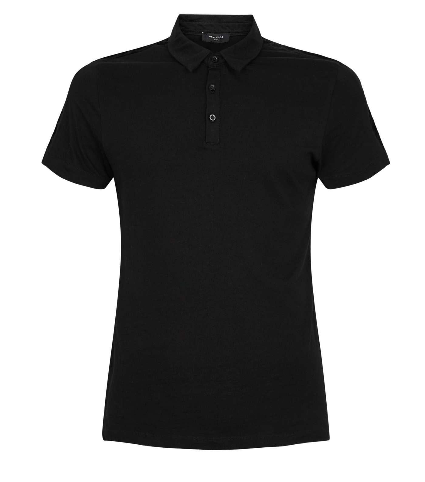 Black Velvet Trim Polo Shirt Image 4