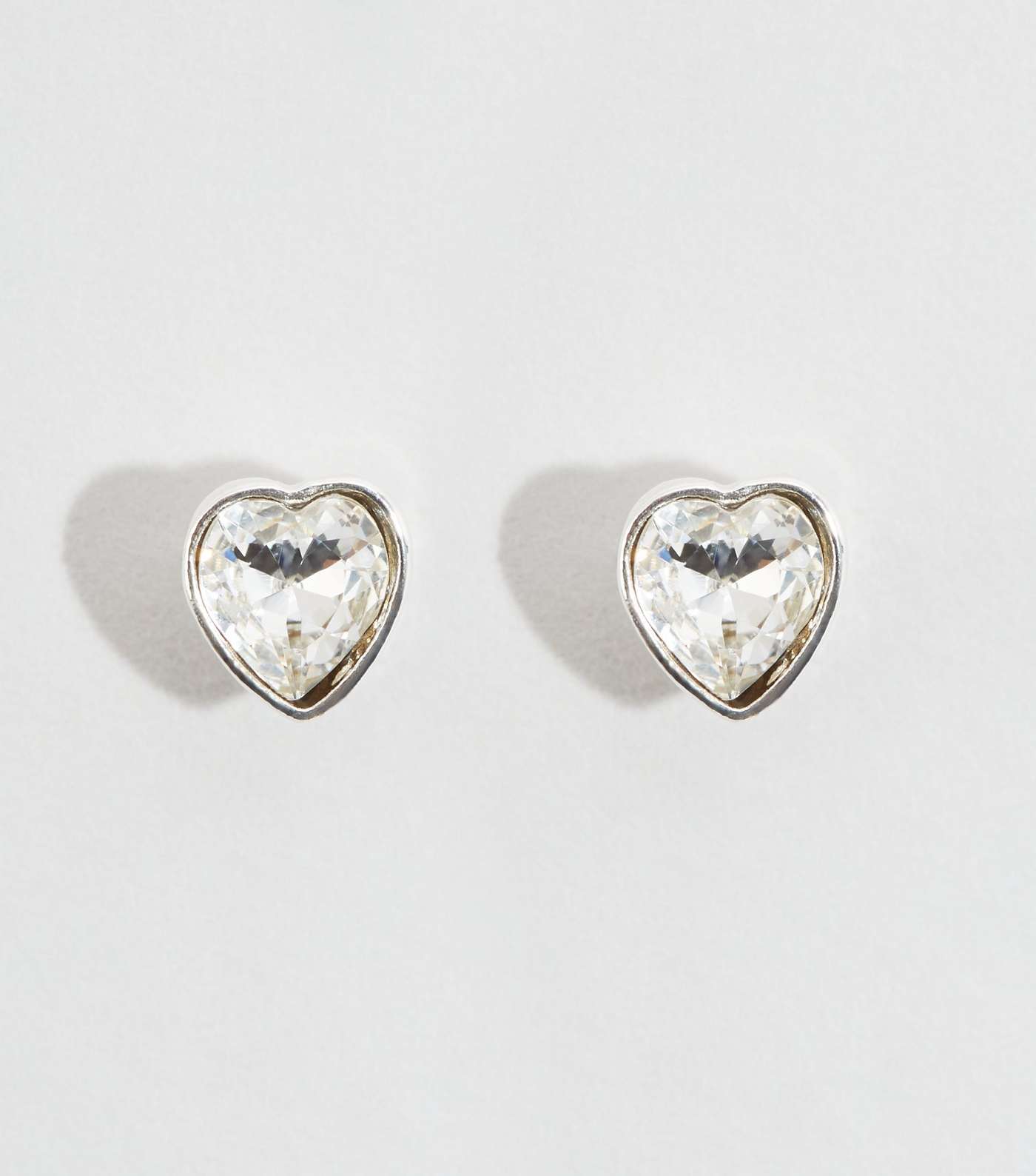 Silver Plated Heart Earrings with Crystals from Swarovski®
