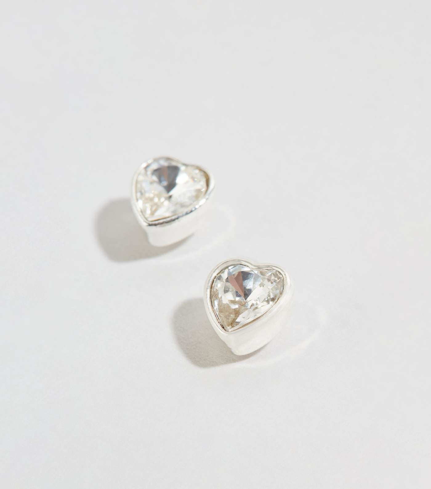 Silver Plated Heart Earrings with Crystals from Swarovski® Image 3