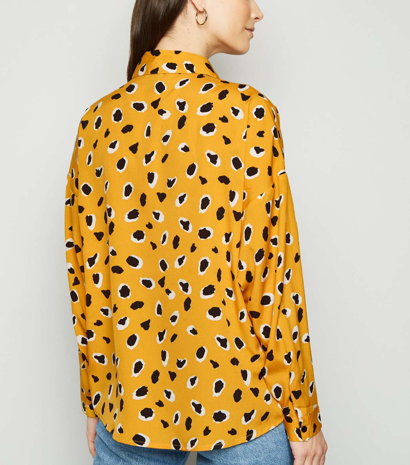 Mustard Animal Print Long Sleeve Shirt  Image 3