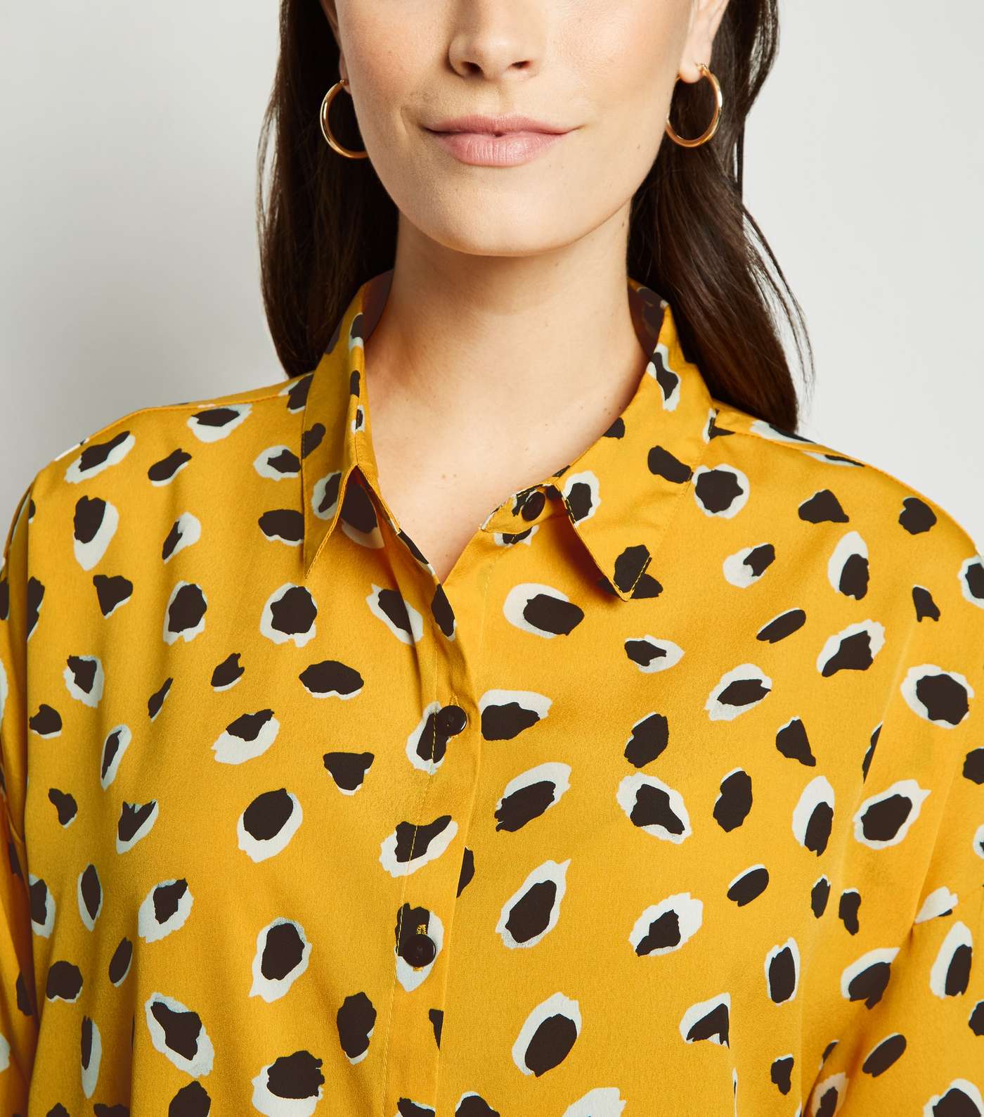 Mustard Animal Print Long Sleeve Shirt  Image 5