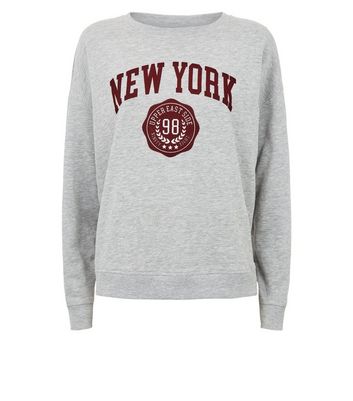 grey slogan sweatshirt