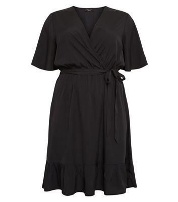 black wrap dress curve