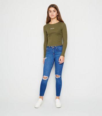 New look girls ripped jeans sale