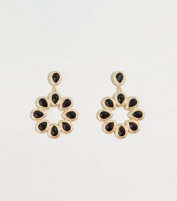 new look black earrings