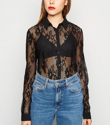 lace shirt with jeans