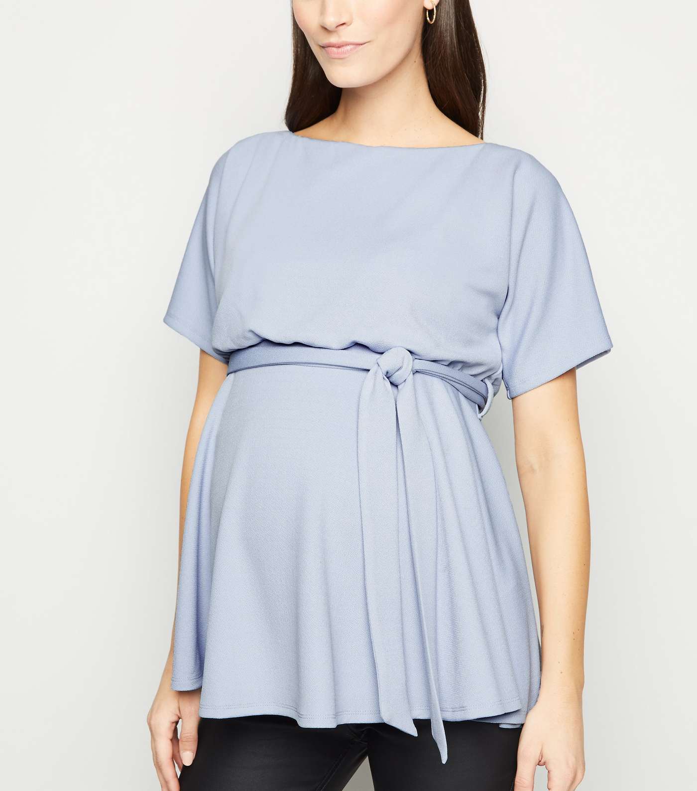 Maternity Pale Blue Batwing Top